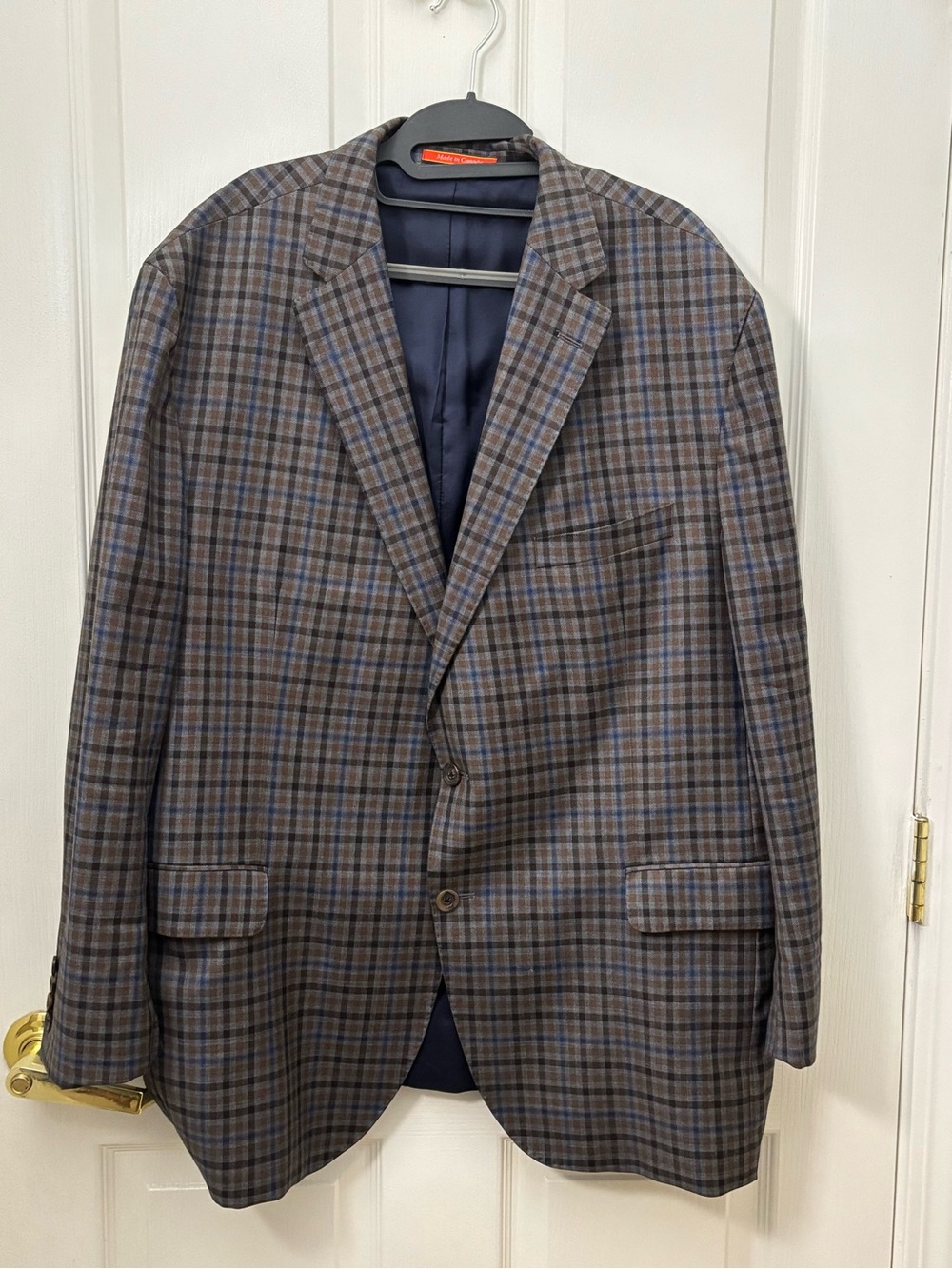 Daniel Cremieux Brown & Blue Plaid Sport Coat